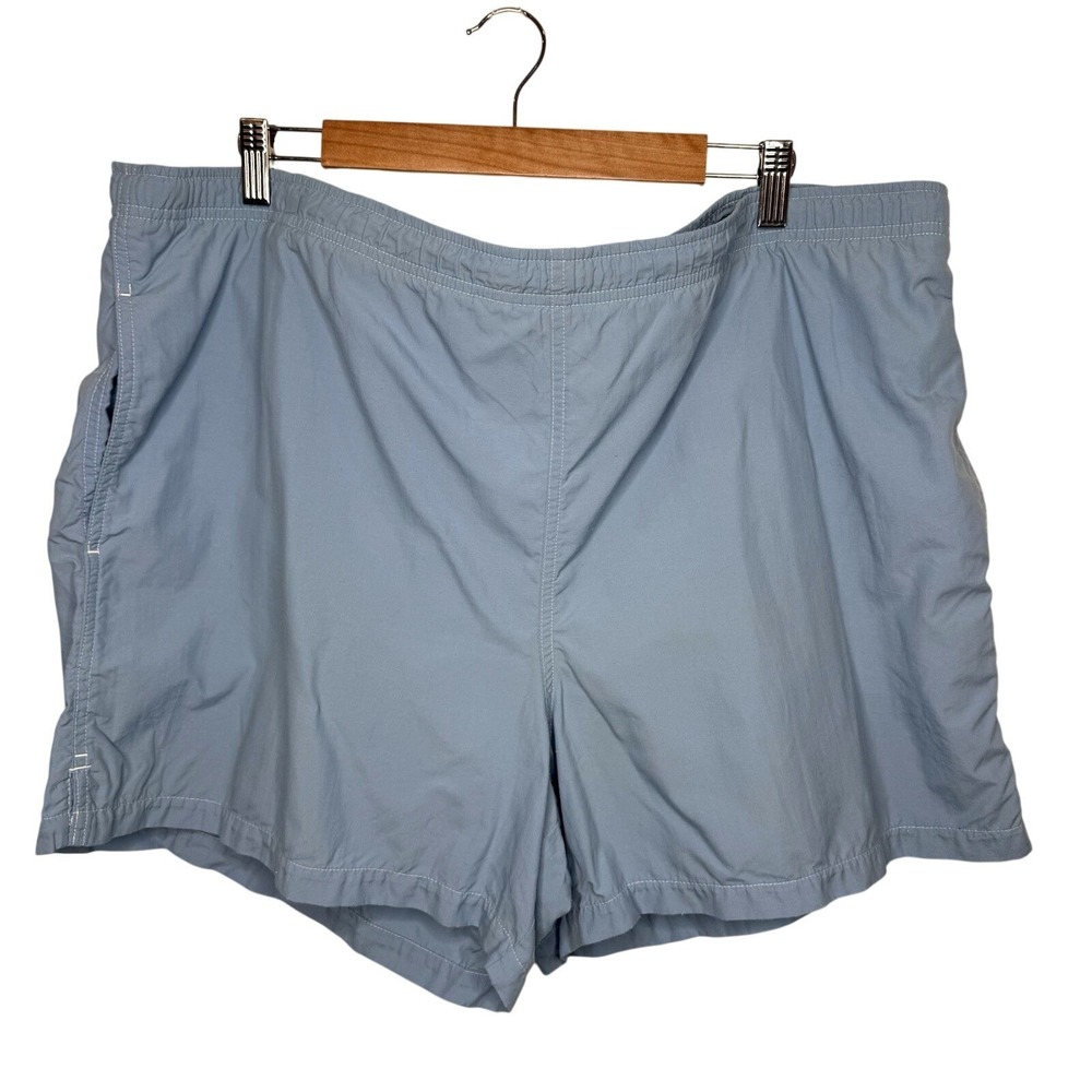 Lands End‎ Swim Trunks Shorts Men's XL 40-42 Regular Blue Drawstring Pockets 5"